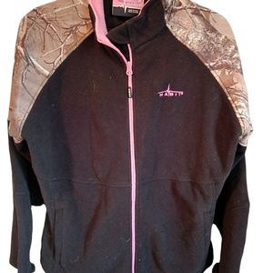 Habit Black, Camo, and Pink accent jacket. Size Large